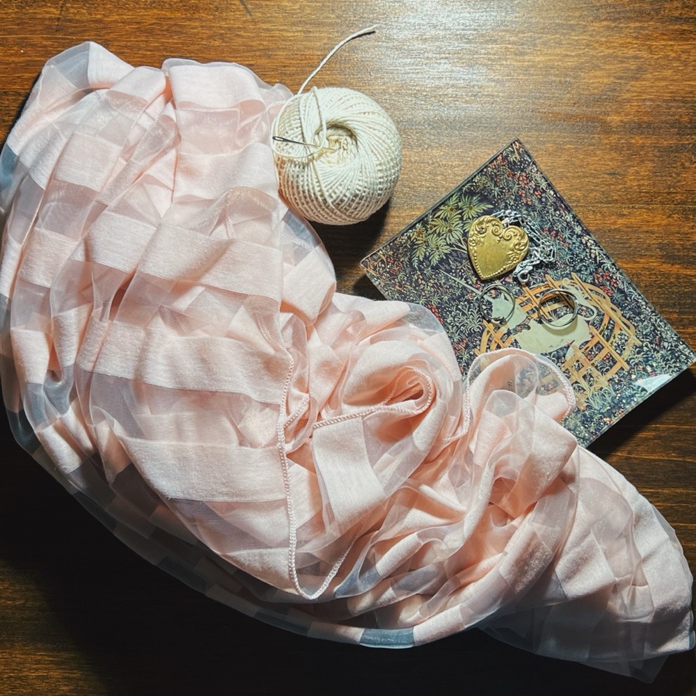Gauzy Pink Infinity Scarf